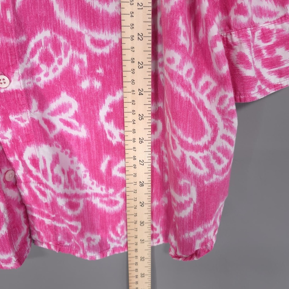 LAUREN RALPH LAUREN Pink & White Sleep Shirt Paisley MEDIUM Women's Nightgown - Picture 5 of 12
